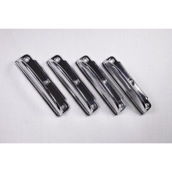 SET of 2 chromed cabinet handles, medical cabinet replacement hardware grips - Picture 8 of 8